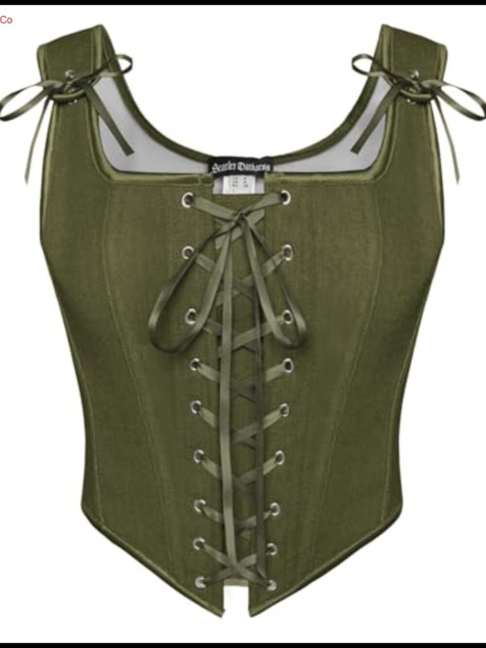 Renaissance Corset Top Overbust Bustier Lace Up Zip Closure Renaissance Faire